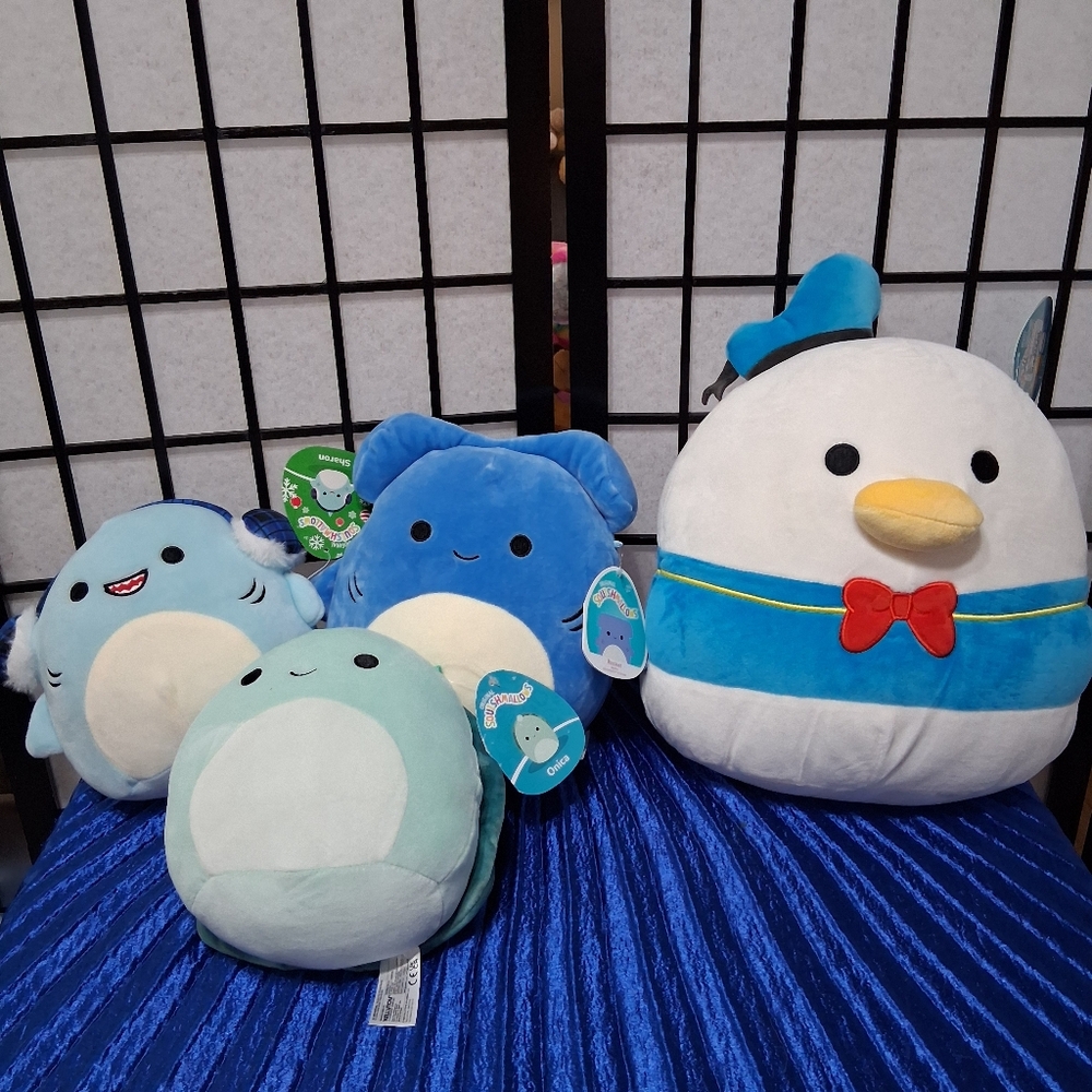 Squishmallows Blue & Aqua Plush Bundle